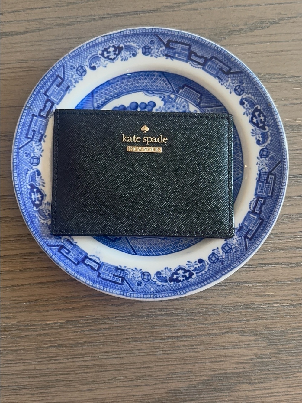 Kate Spade Black Leather Cardholder Wallet